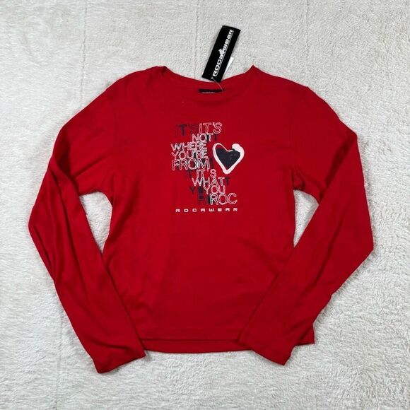 Vintage Y2K Rocawear NWT Deadstock Women’s Graphic Long Sleeve Shirt - Picture 1 of 7